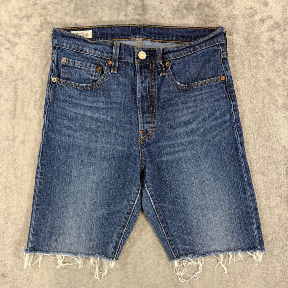 Levi's Premium 501 Skinny Shorts Women's Size 27 Blue Dark Wash Denim Bermuda